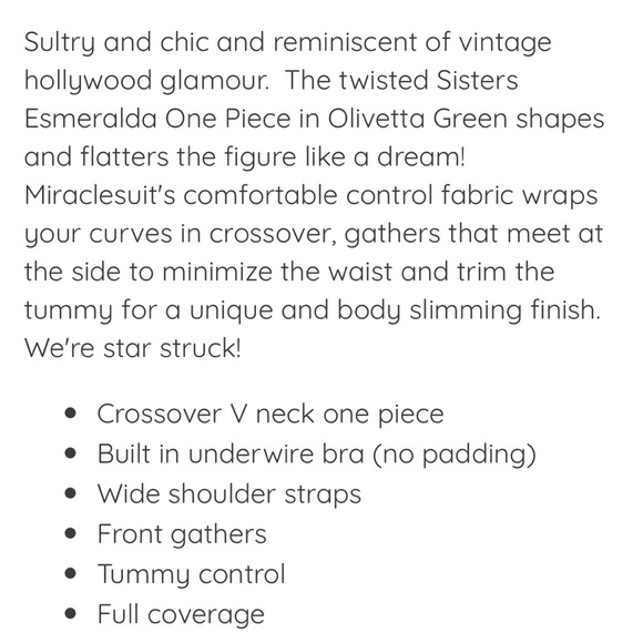 Miraclesuit Twisted Sister Esmeralda One Piece - Picture 13 of 14